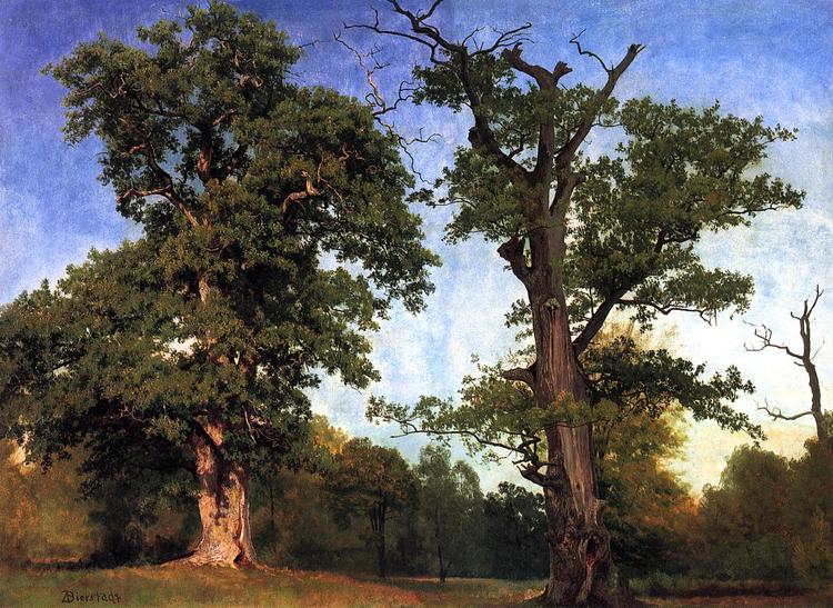 Albert Bierstadt Oil Painting Pioneers of the Woods